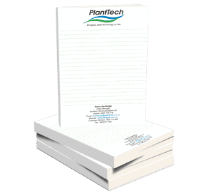 Custom branded and printed A5 notepads