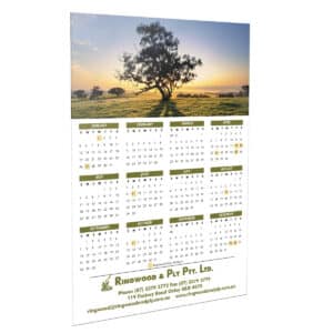Wall, desk and magnetic calendars produced by Intertype Publishing and Printing