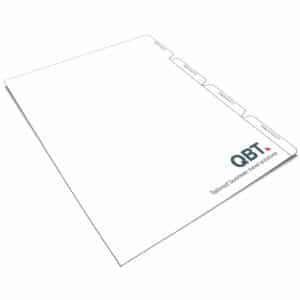 custom printed tab dividers by Intertype publishing and printing