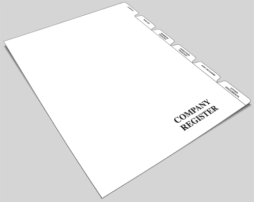 Company Register tab dividers
