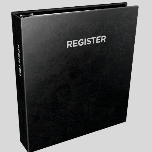 Enviro Black Register ring binders