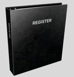 Enviro Black Register ring binders