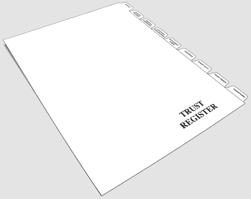 trust register tab dividers