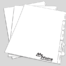 A stack of white, tabbed file folders with the text "My Home" written on the visible tab of the foremost folder. Designed to suite mortgage broker ring binder box