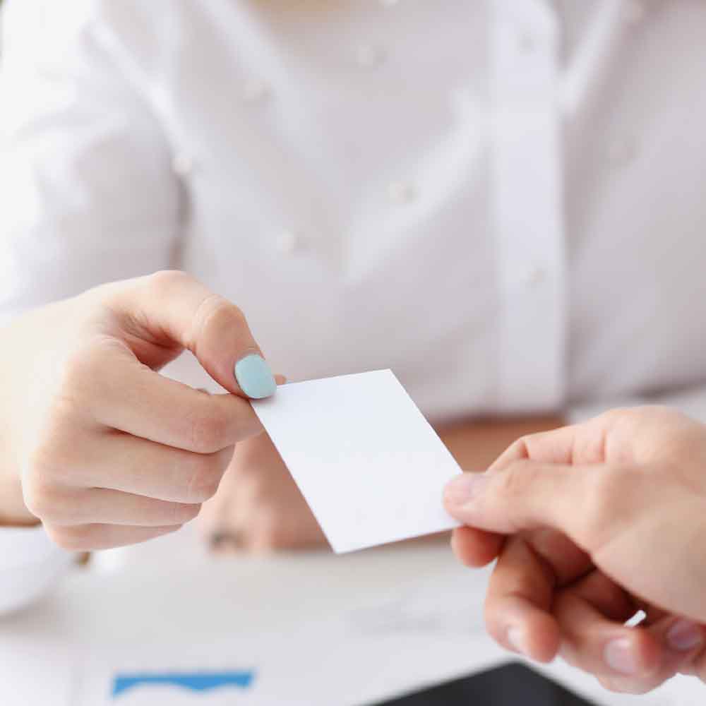 Self Publishing Handing Business Card